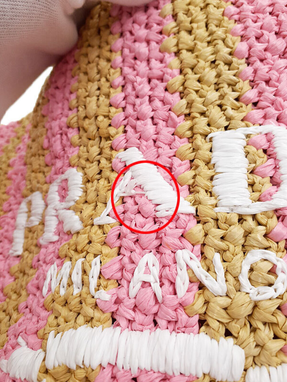 Prada tan pink Tote petalo Crochet Bag - Picture 7 of 9